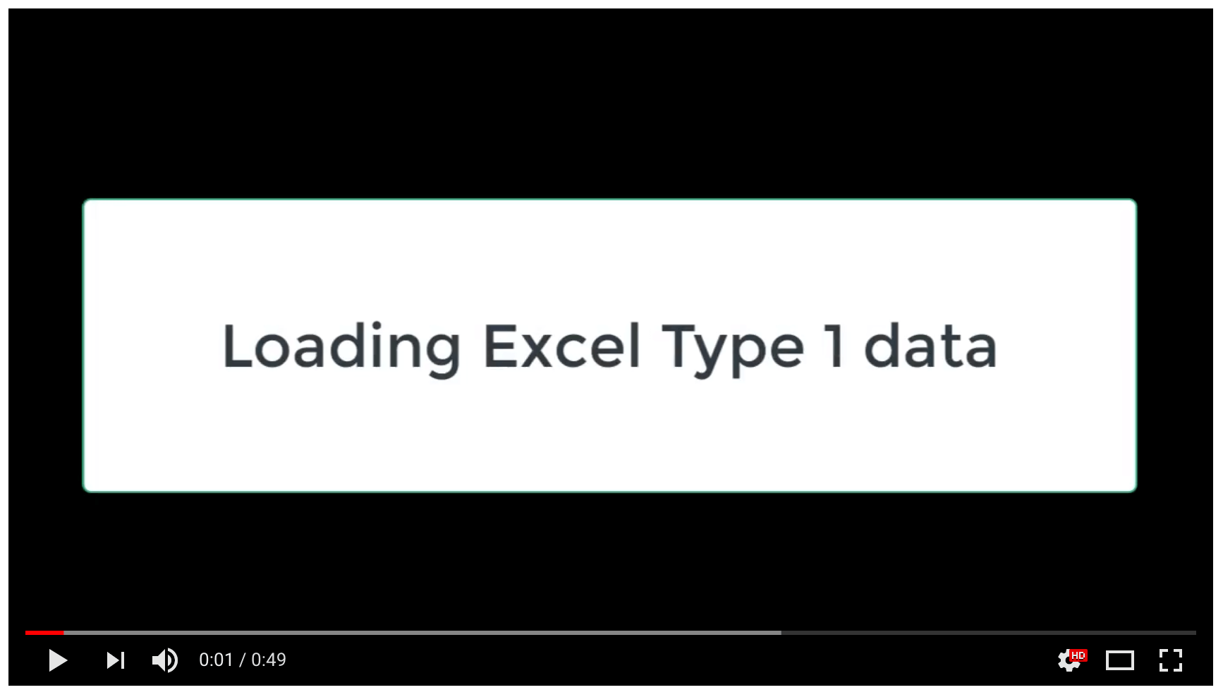 Excel Type 1 Data Input
